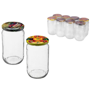 Słoik 720ml + zakrętka 8 sztuk